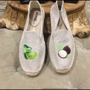 Lime & Coconut Soludos Espadrilles Smoking Slipper